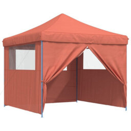 Walplus Foldable Party Tent Garden Gazebo Canopy Pop-Up With 4 Sidewalls Terracotta - thumbnail 6