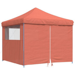 Walplus Foldable Party Tent Garden Gazebo Canopy Pop-Up With 4 Sidewalls Terracotta - thumbnail 2