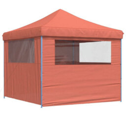 Walplus Foldable Party Tent Garden Gazebo Canopy Pop-Up With 4 Sidewalls Terracotta - thumbnail 5