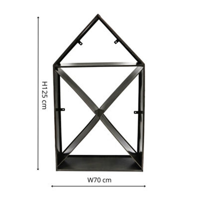 Ivyline House Sculptural Log Storage Natural Black H125Cm W70Cm - image 1