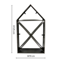 Ivyline House Sculptural Log Storage Natural Black H125Cm W70Cm - thumbnail 1