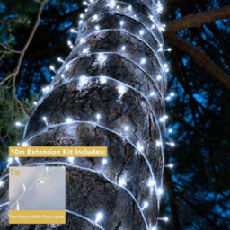 Christmas Tree World Crownvine 10M Fairy Lights - 100 Leds Bright White - White Rubber Cable (For Crownvine Lights) - thumbnail 2