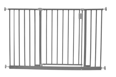 Safetots Extra Wide Hallway Gate, 116Cm - 121Cm, Matt Grey,pressure Fit Baby Gate For Hallways And Wide Spaces - image 1