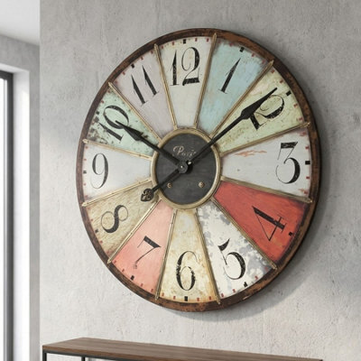 Garden Greatness Retro Styled Large Hanging Wall Clock