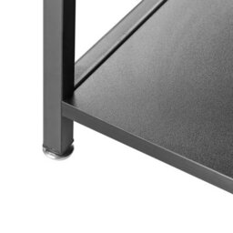 Wyld and Coco Novatech Gaming Desk - Black Mdf Tabletop, Powder-Coated Iron Frame, Integrated Led, 3 Shelves - thumbnail 7