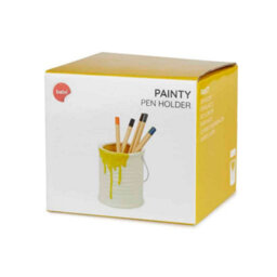 Balvi Yellow Paint Can Tin Home Office, School Desk Organiser Plastic Pen Pot Holder - thumbnail 4