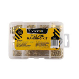201Pc Picture Hanging Kit Hooks Nails Wire Frame Hanging Hardware Set - thumbnail 2