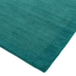 Teal Simple And Stylish Wool Handmade Modern Plain Rug For Living Room And Bedroom-80Cm X 150Cm - thumbnail 2