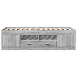 Berkfield Daybed With Drawers Without Mattress Grey Sonoma 75X190 Cm Small Single - thumbnail 4