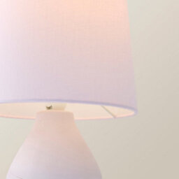 Valuelights Arlo Set Of 2 - Lilac Ceramic Table Lamps With Tapered Shade - thumbnail 4