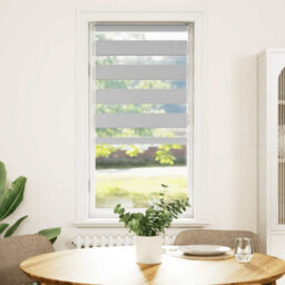 Berkfield Zebra Blind Light Grey 65X100 Cm Fabric Width 60.9 Cm Polyester - thumbnail 2
