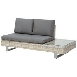 Beliani Garden Corner Sofa With Table 5 Seater Lanciano Right Hand Pe Rattan Grey - thumbnail 9
