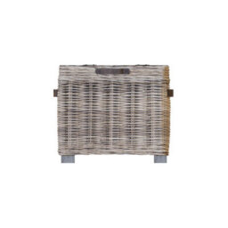 Fwstyle Kubu Rattan Lift Up Greywash Pine Storage Side Table Ready Assembled - thumbnail 4