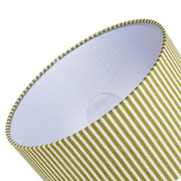 Happy Homewares Olive Green Thin Striped Linen Fabric Lamp Shade With Inner Lining - thumbnail 5