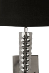 Orsina Wall Light With Tapered Screw Textured Base, High Gloss Nickel Finish Stainless Steel Frame - thumbnail 4