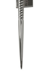 Orsina Wall Light With Tapered Screw Textured Base, High Gloss Nickel Finish Stainless Steel Frame - thumbnail 3