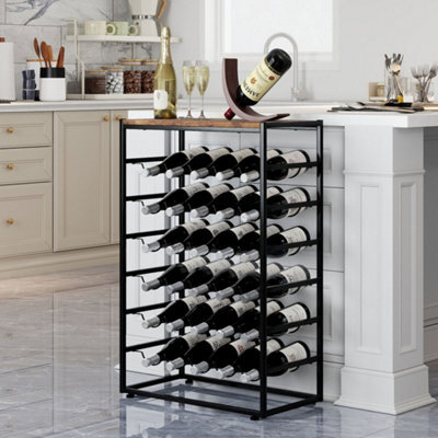 Levede Wine Rack 30 Bottles Freestanding Floor Wooden Top Wine Shelves - image 1