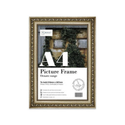 A4 Champaign Ornate Picture Frame (29.7 X 21Cm) Poster, Photo, Artwork, Gallery Wall Or Print - thumbnail 1