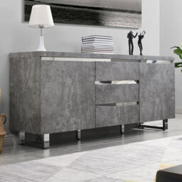Furniture in Fashion Sydney Large Sideboard With 2 Door 3 Drawer In Concrete Effect - thumbnail 1
