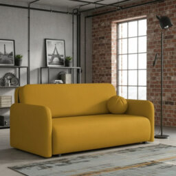 Viva Sun Iv Sofa Bed With Sleeping Function And Storage Compartment Chipboard Metal Legs 170X103X85Cm Mustard - thumbnail 1