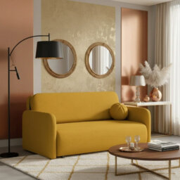 Viva Sun Iv Sofa Bed With Sleeping Function And Storage Compartment Chipboard Metal Legs 170X103X85Cm Mustard - thumbnail 2