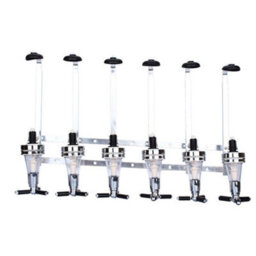 Darphe Wall Mounted 6 Bottle Wine Dispenser Rack Adjustable Aluminium Spirit Bottle Holder - thumbnail 2