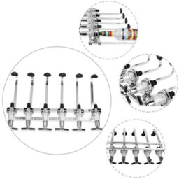 Darphe Wall Mounted 6 Bottle Wine Dispenser Rack Adjustable Aluminium Spirit Bottle Holder - thumbnail 6