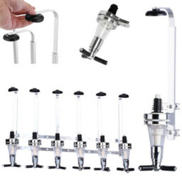Darphe Wall Mounted 6 Bottle Wine Dispenser Rack Adjustable Aluminium Spirit Bottle Holder - thumbnail 5