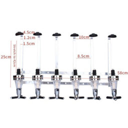 Darphe Wall Mounted 6 Bottle Wine Dispenser Rack Adjustable Aluminium Spirit Bottle Holder - thumbnail 7