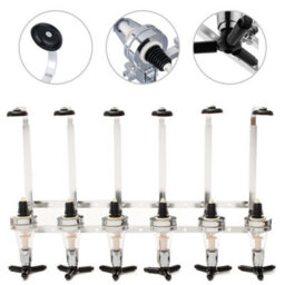 Darphe Wall Mounted 6 Bottle Wine Dispenser Rack Adjustable Aluminium Spirit Bottle Holder - thumbnail 4