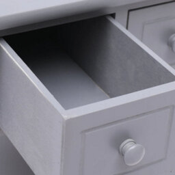 Vidaxl Side Table Grey 40X40X40 Cm Paulownia Wood - thumbnail 6
