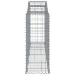Berkfield Durable Arched Gabion Baskets 7 Pcs 300X50X120/140 Cm Galvanised Iron - thumbnail 5