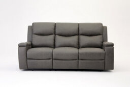 Home Detail Collins Sofa Suite 3 Seater Manual Recliner Grey Pu Faux Leather - thumbnail 3