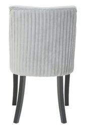 Orsina Premier Housewares Grey Velvet Dining Chair With Black Legs - thumbnail 3