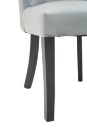 Orsina Premier Housewares Grey Velvet Dining Chair With Black Legs - thumbnail 6