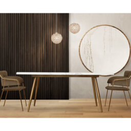 Happy Homewares Modern Round Gold Globe Easy Fit Pendant Shade With Small Clear Acrylic Beads - thumbnail 6