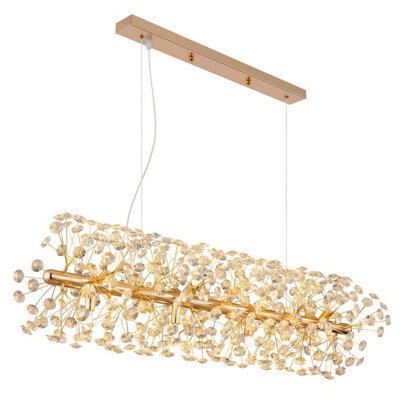 Luminosa Lighting Luminosa Katrina Pendant Ceiling Light Gold Colors K9 Crystals 12X G9 3000K - image 1