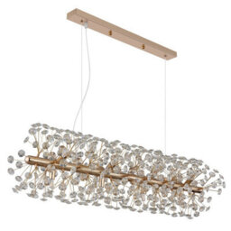 Luminosa Lighting Luminosa Katrina Pendant Ceiling Light Gold Colors K9 Crystals 12X G9 3000K - thumbnail 2