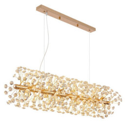 Luminosa Lighting Luminosa Katrina Pendant Ceiling Light Gold Colors K9 Crystals 12X G9 3000K - thumbnail 1