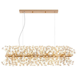 Luminosa Lighting Luminosa Katrina Pendant Ceiling Light Gold Colors K9 Crystals 12X G9 3000K - thumbnail 3