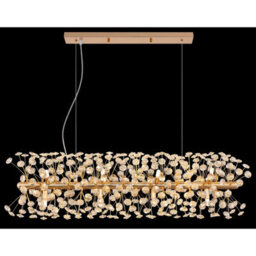 Luminosa Lighting Luminosa Katrina Pendant Ceiling Light Gold Colors K9 Crystals 12X G9 3000K - thumbnail 5