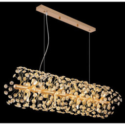 Luminosa Lighting Luminosa Katrina Pendant Ceiling Light Gold Colors K9 Crystals 12X G9 3000K - thumbnail 4