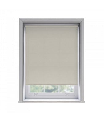 150Cm No Drill Self Adhesive Oyster Thermal Blackout Roller Blind (170Cm Drop)