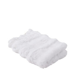 Living And Home White Thickened Faux Rabbit Fur Knitted Sofa Cushion Cover/sofa Throw, 180Cm W X 90Cm D - thumbnail 8