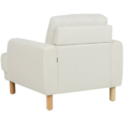 Beliani Living Room Set 4 Seater Tuve Fabric Off-White - thumbnail 8