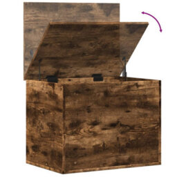 Berkfield Storage Box Smoked Oak 60X42X46 Cm Engineered Wood - thumbnail 8