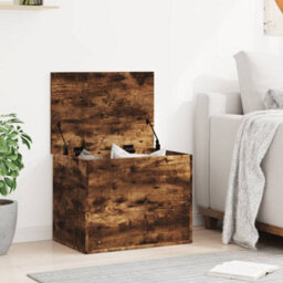 Berkfield Storage Box Smoked Oak 60X42X46 Cm Engineered Wood - thumbnail 3