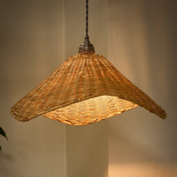 Dibor Traditional Roscoe Rattan Scalloped Easy Fit Decor Ceiling Shade H19 X D44Cm - thumbnail 1