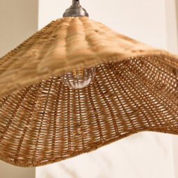 Dibor Traditional Roscoe Rattan Scalloped Easy Fit Decor Ceiling Shade H19 X D44Cm - thumbnail 3