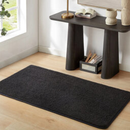 Bedlooms Black Pashmina Runner 80X150Cm, Soft Thick Piles, Hypoallergenic Hallway Rug And Runner Area Rug - thumbnail 1